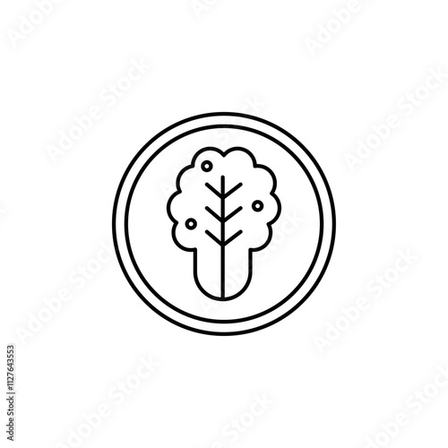 Kimchi Icon line art vector