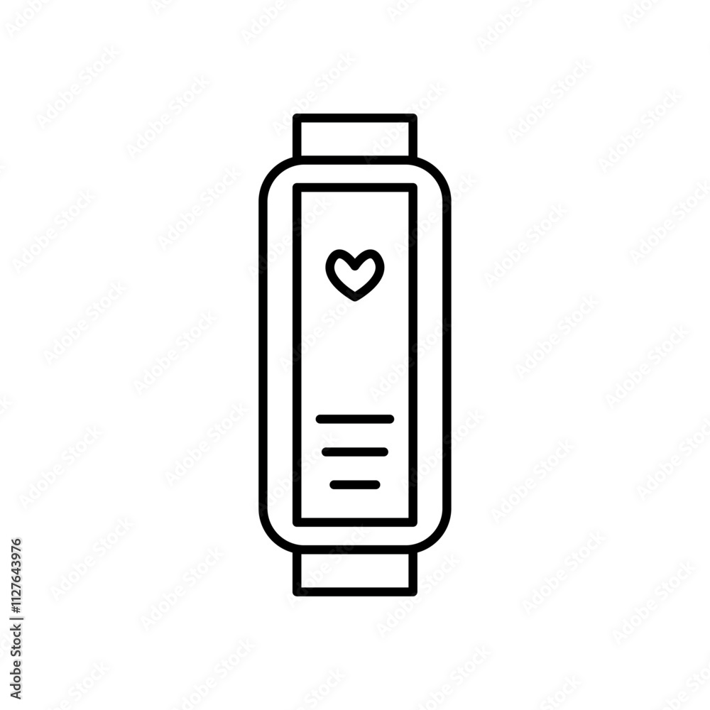 Smartband icon line art vector Smartband icon line art vector
