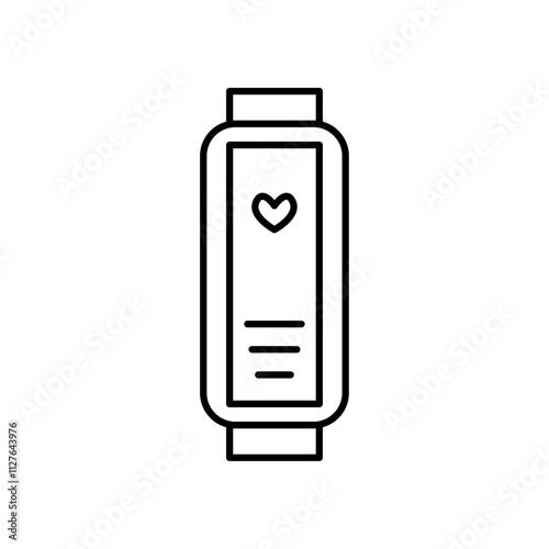 Smartband icon line art vector