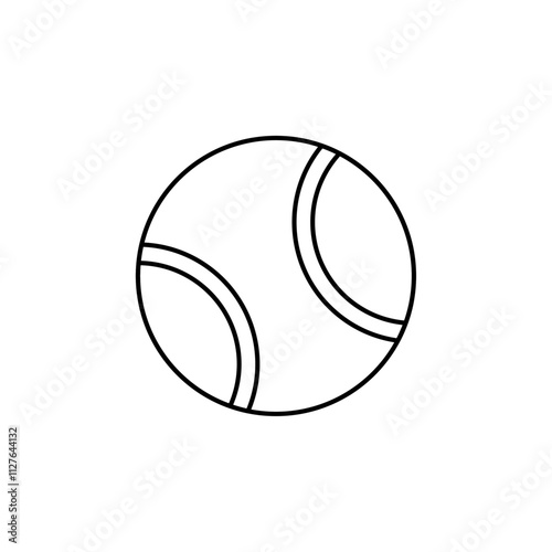 Tennis ball icon line art vector