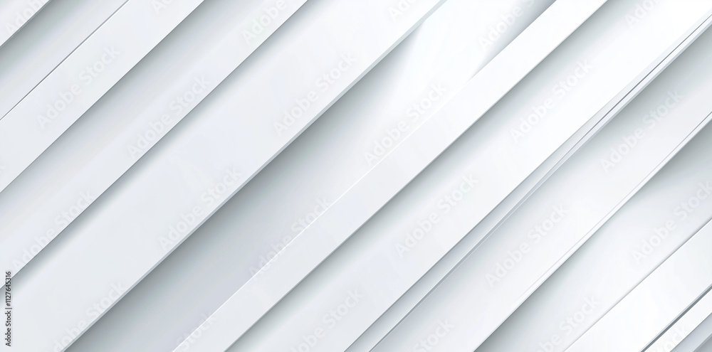 Obraz premium Abstract white diagonal layered pattern with 3D effect