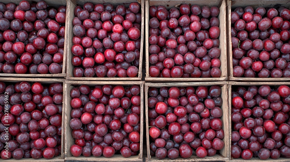 Summer orchard harvest fresh plums in natural light - up-close food photography Summer orchard harvest fresh plums in natural light - up-close food photography