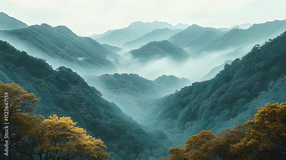 Obraz premium Beautiful mountain landscape with nature background