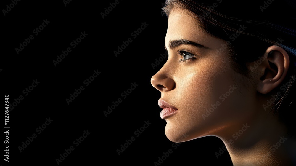 A captivating portrait of a shadowy woman, exuding mystery against a dark backdrop, inviting intrigue and curiosity. A captivating portrait of a shadowy woman, exuding mystery against a dark backdrop, inviting intrigue and curiosity.