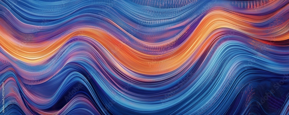 The abstract fluid art painting is a visually dynamic composition with vibrant swirling patterns in blue, orange, and purple hues. The abstract fluid art painting is a visually dynamic composition with vibrant swirling patterns in blue, orange, and purple hues.