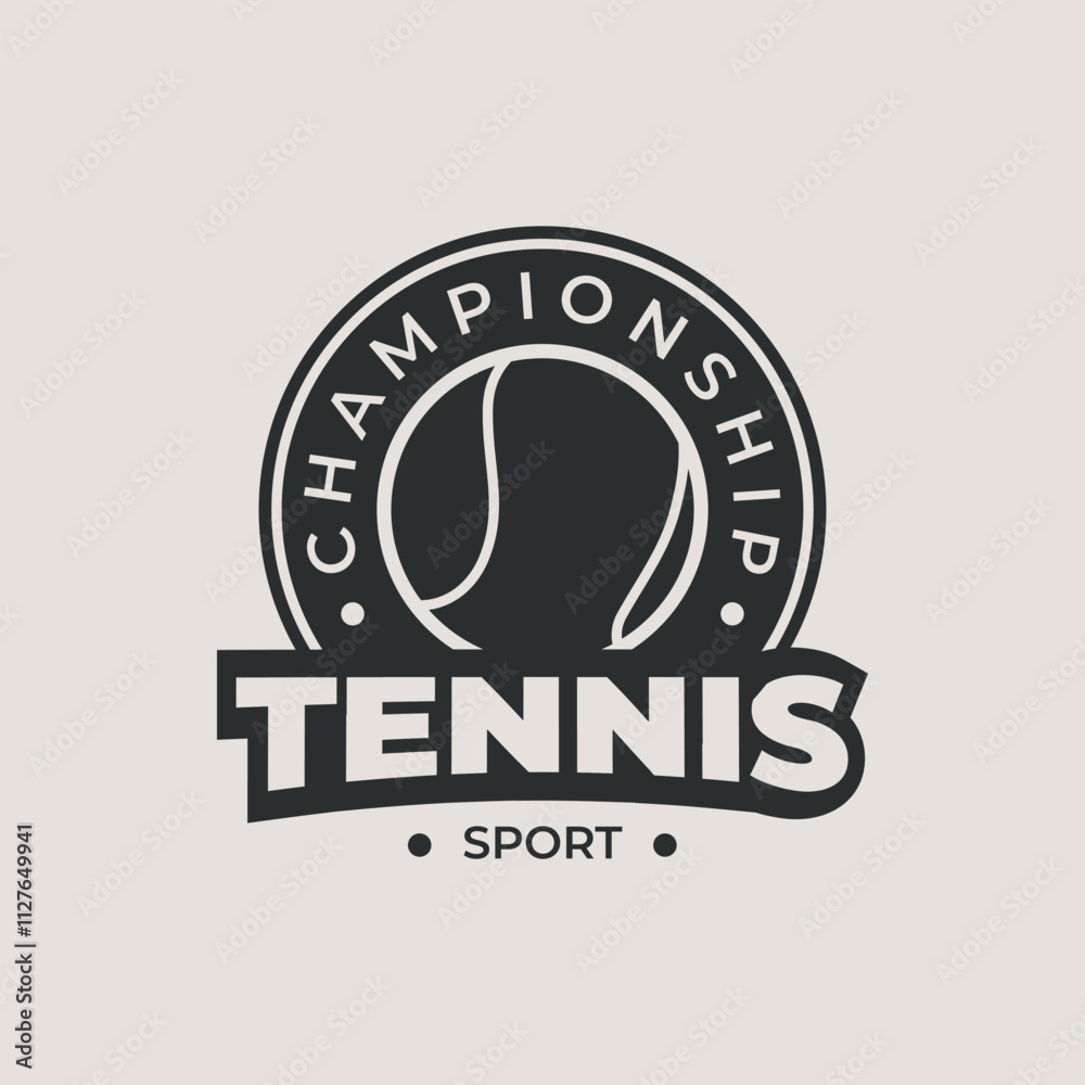 Fototapeta premium tennis sport logo vector illustration design, sign and symbol