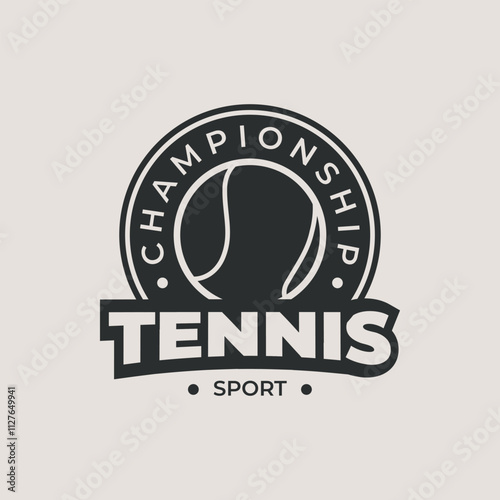 tennis sport logo vector illustration design, sign and symbol
