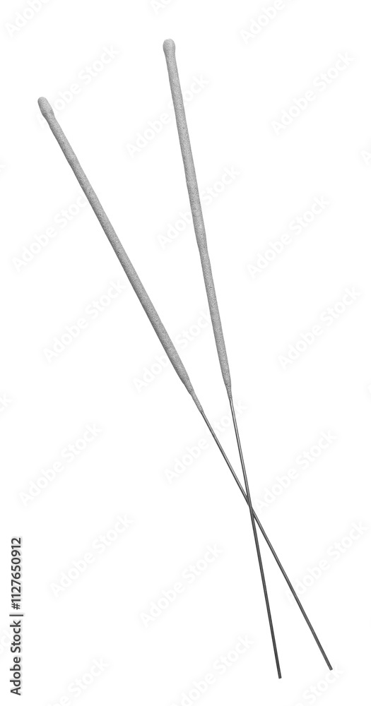 New sparkler sticks on white background, top view New sparkler sticks on white background, top view