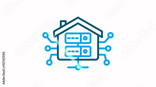 Data warehouse animated icon. suitable for user interface, provide visual feedback, etc. animated  icon related to IT, network