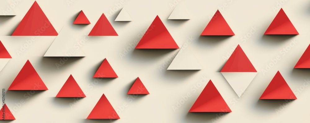 This abstract geometric background features overlapping red triangles and shadows. This is a modern and dynamic design that is perfect for a variety of different uses. This abstract geometric background features overlapping red triangles and shadows. This is a modern and dynamic design that is perfect for a variety of different uses.