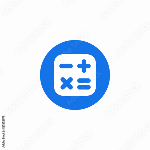 calculator button icon sign vector