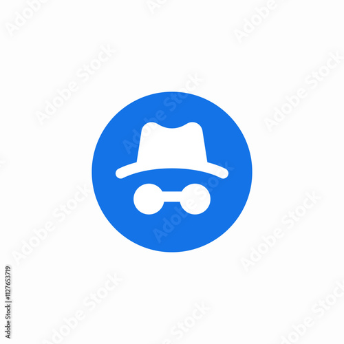 incognito button icon sign vector