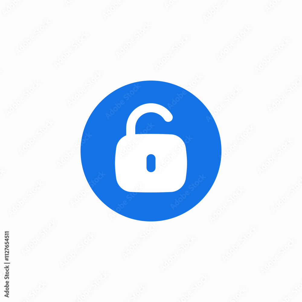 unlock button icon sign vector unlock button icon sign vector