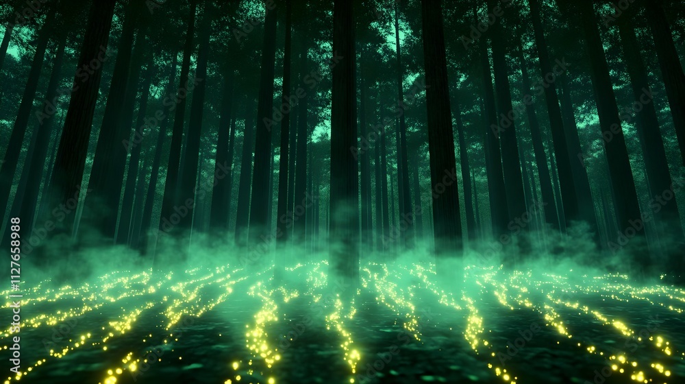 Enchanting Firefly Forest Night Enchanting Firefly Forest Night