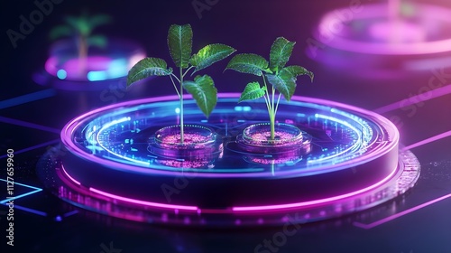 Futuristic Plant Growth Lab