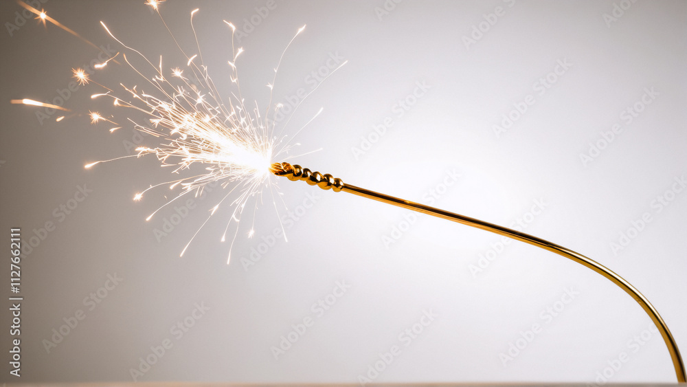 Happy New Year background , Burning sparkler with bokeh, light background , champagne, glasses Happy New Year background , Burning sparkler with bokeh, light background , champagne, glasses