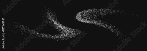 Sugar powder splash, flying salt, baking flour top view. White powder isolated on a transparent background. Vector illustration.