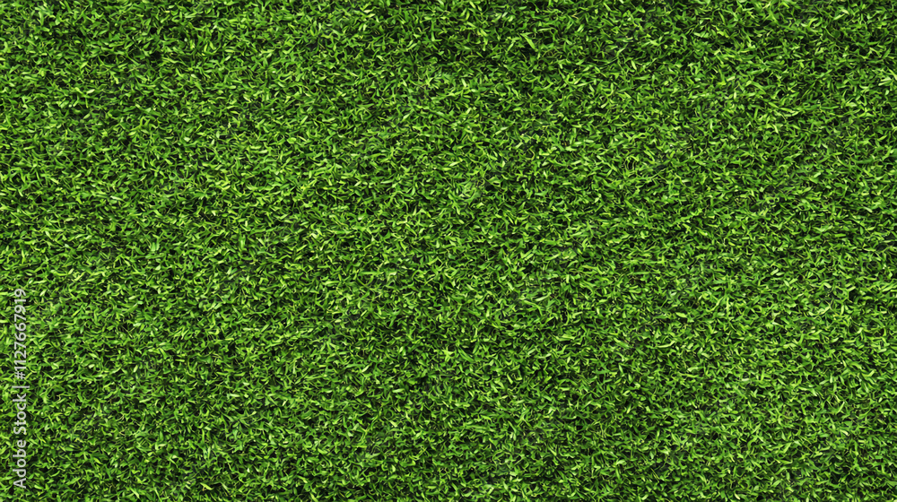 Obraz premium A vibrant, textured surface of artificial grass, showcasing a rich green color ideal for landscaping, sports fields, and recreational spaces.