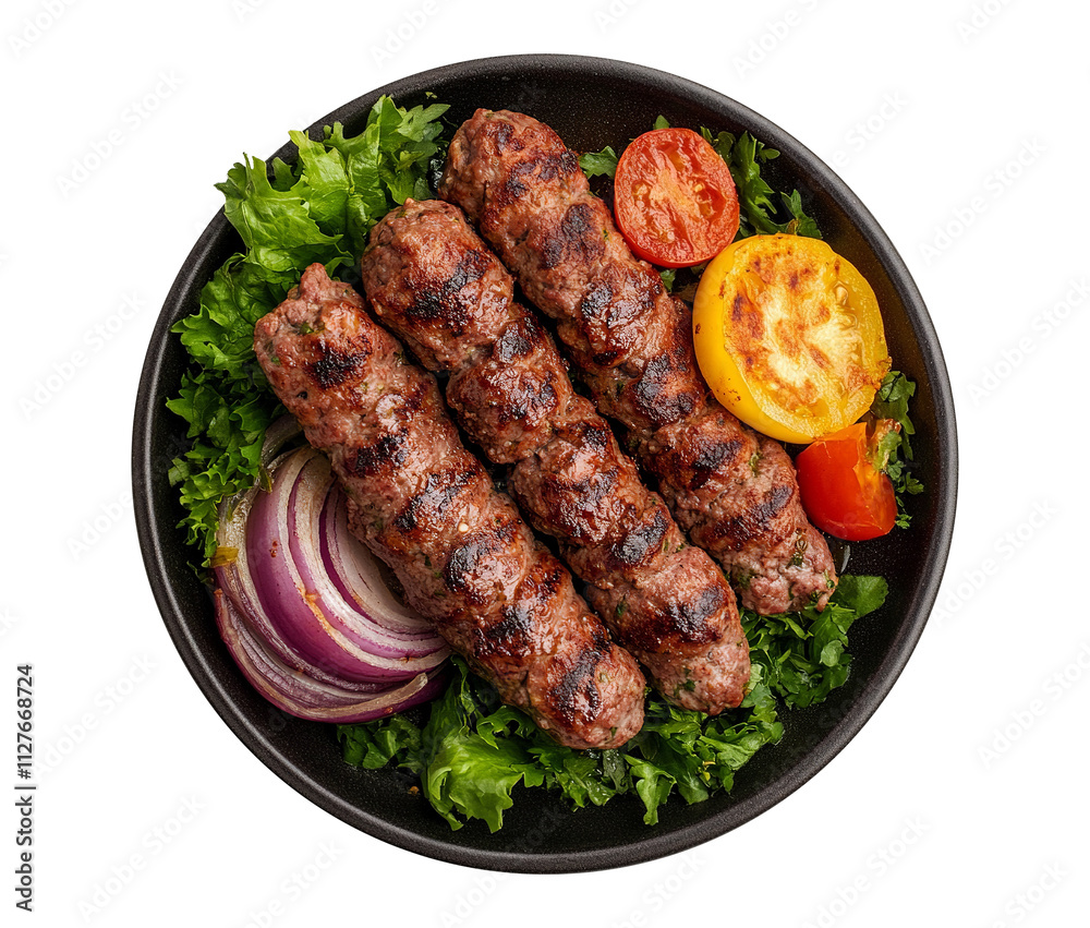 Adana Kebab isolated on transparent background Adana Kebab isolated on transparent background