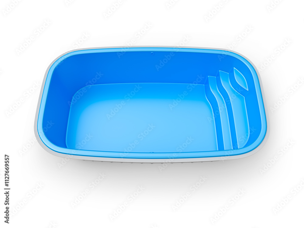 Blue Swimming Pools Fiberglass Design In 3D Render with transparent background Blue Swimming Pools Fiberglass Design In 3D Render with transparent background