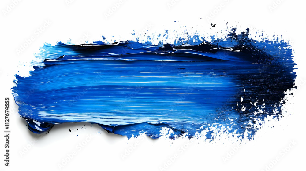 Blue Acrylic Paint Stroke Texture, Abstract Art Background Blue Acrylic Paint Stroke Texture, Abstract Art Background