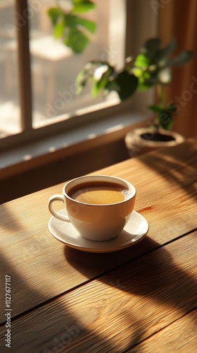 Wallpaper Mural Relaxing Morning Coffee by Window Light Torontodigital.ca