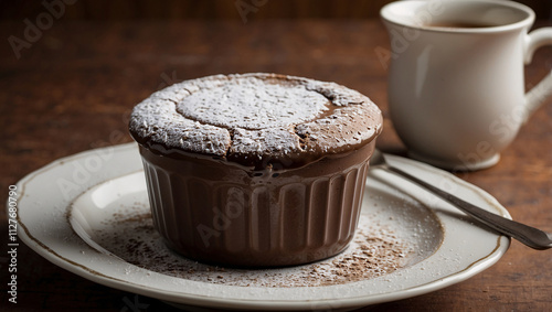 Decadent Chocolate Soufflé with Vanilla Bean Sauce photo