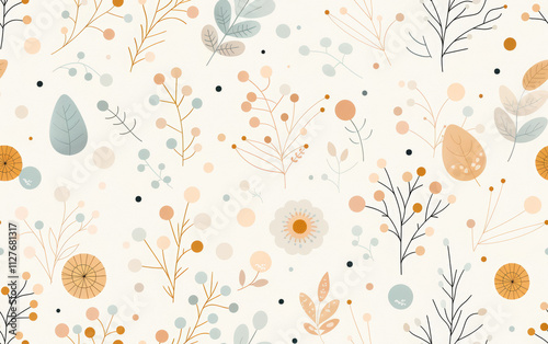 Wallpaper Mural Retro style floral texture art background
 Torontodigital.ca