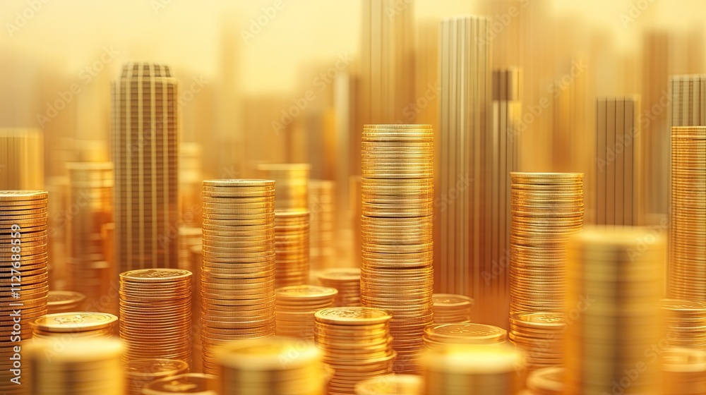 Tall buildings and coins are the same height Tall buildings and coins are the same height