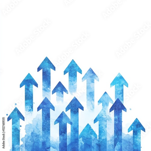 Blue Arrows Representing Business Growth Concept