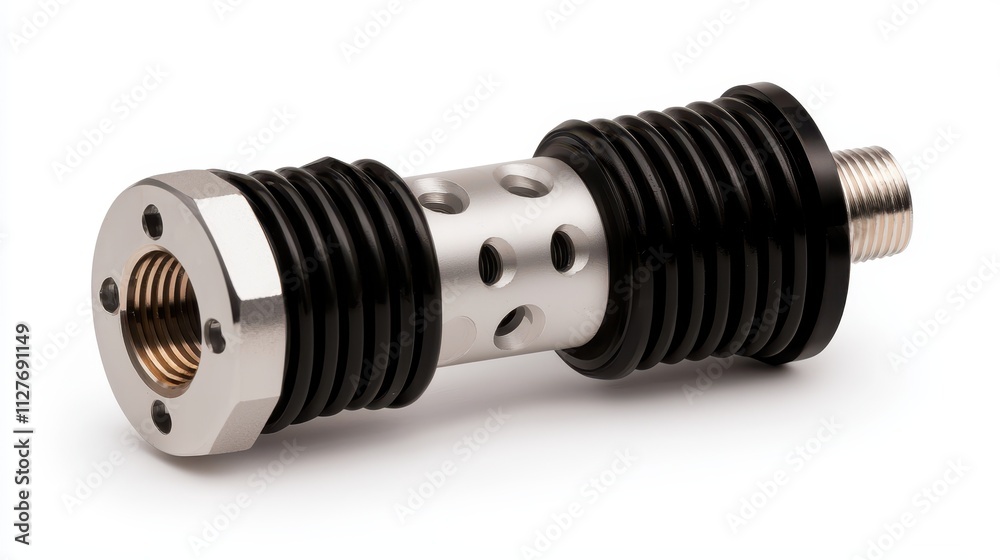 Precision Metal Component with Threaded Ends and Textured Surface Precision Metal Component with Threaded Ends and Textured Surface