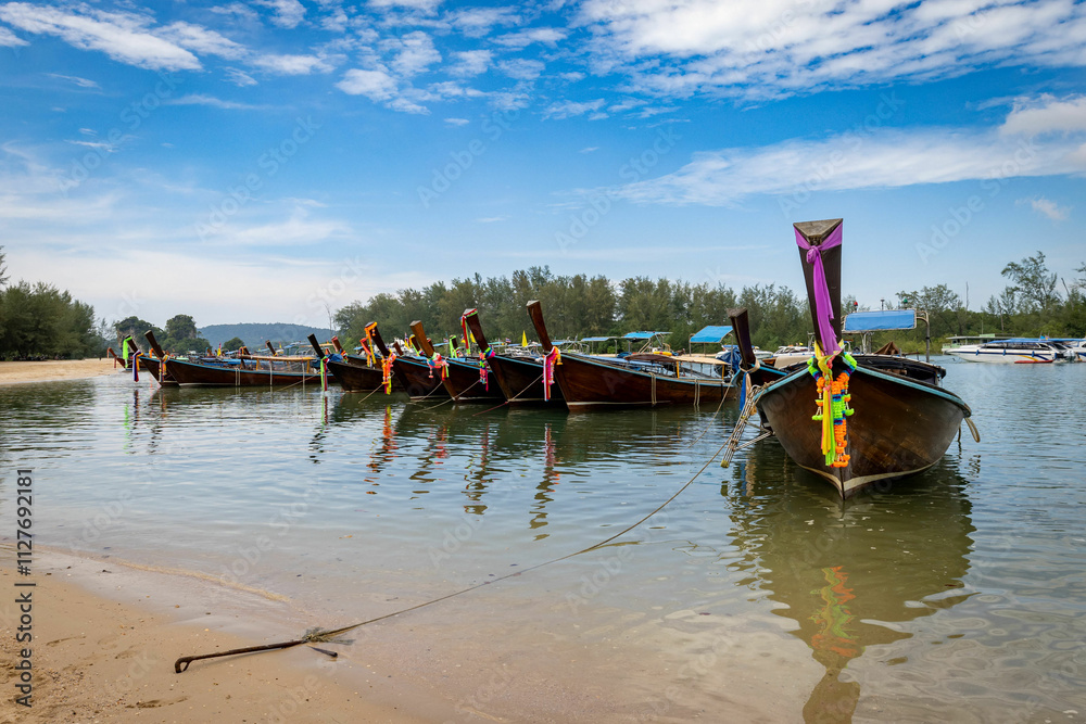 Obraz premium Longtail Boats in Krabi, Thailand