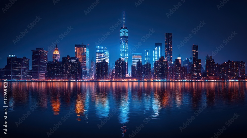Night Skyline of New York City Night Skyline of New York City