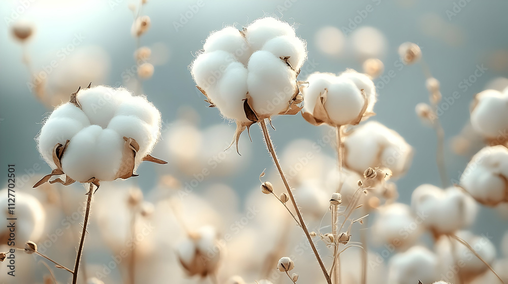 Cotton Plant Blooms: Nature's Soft White Fiber Cotton Plant Blooms: Nature's Soft White Fiber