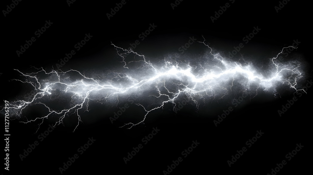 Electric Storm: Bolts of Lightning Flash Across Night Sky Electric Storm: Bolts of Lightning Flash Across Night Sky