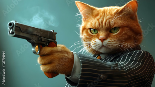 Cat Agent: Gun, Suit, Feline Crime Thriller photo