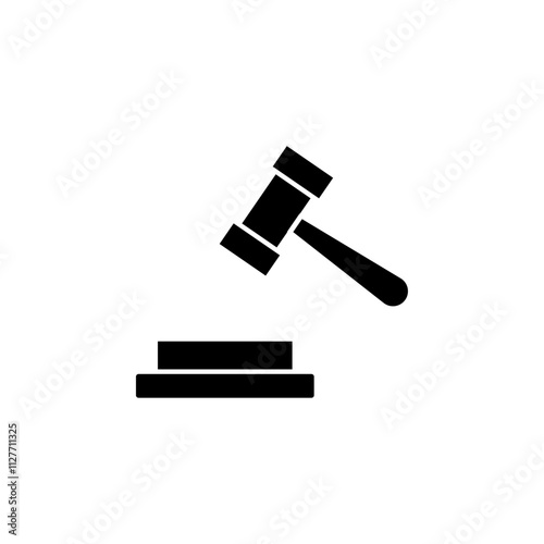 Auction icon Vector flat thin line illustration