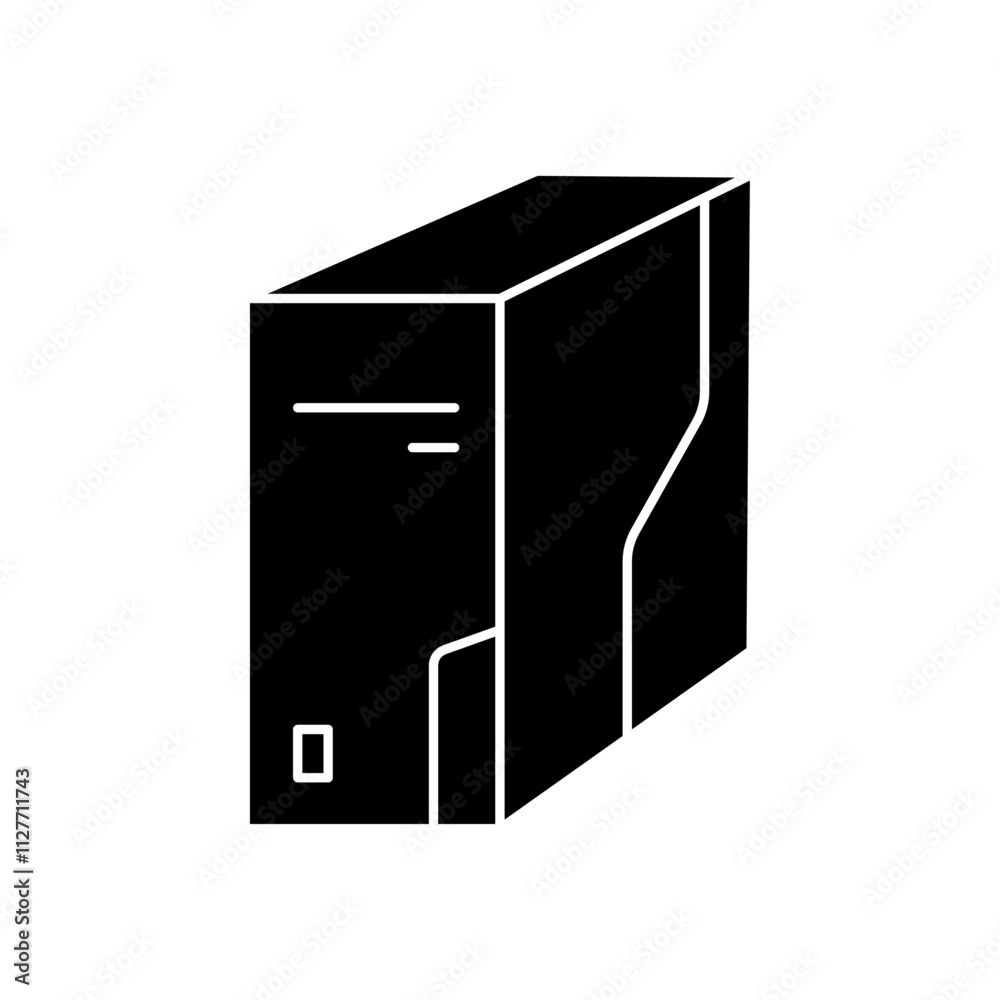 Computer Case icon Vector flat thin line illustration Computer Case icon Vector flat thin line illustration