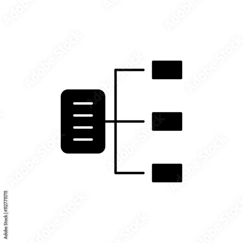 classification icon Vector flat thin line illustration