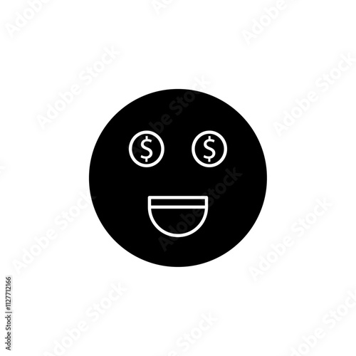 Greed icon Vector flat thin line illustration