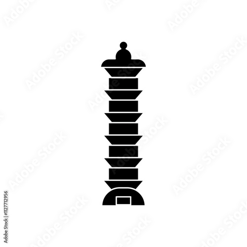 Porcelain Tower of Nanjing icon Vector flat thin line illustration