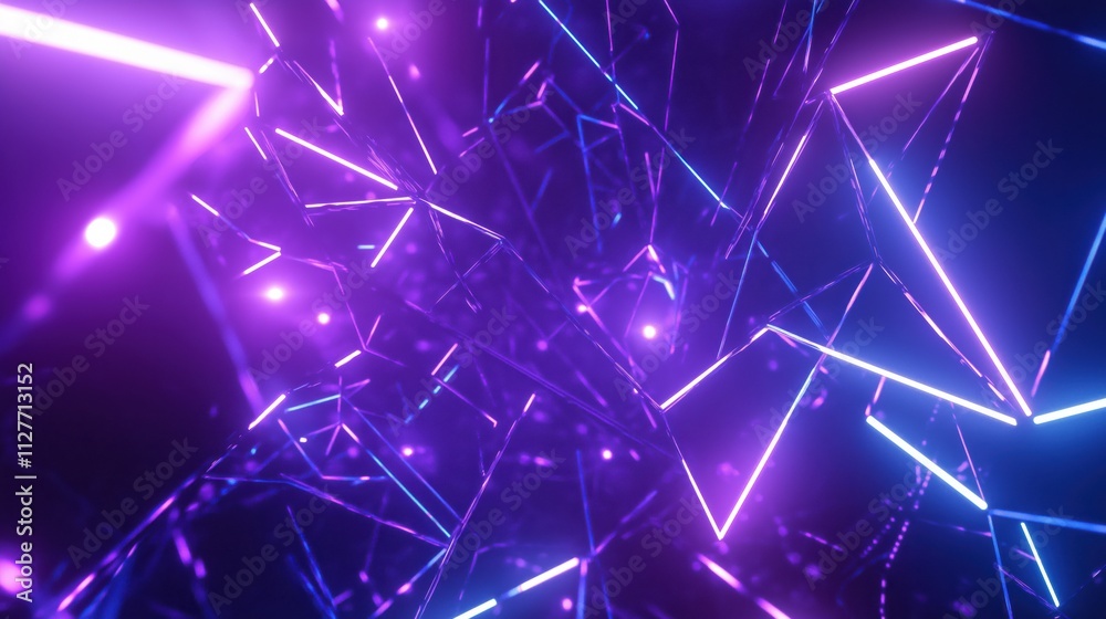 A vibrant abstract background featuring glowing neon lights in purple and blue hues. A vibrant abstract background featuring glowing neon lights in purple and blue hues.
