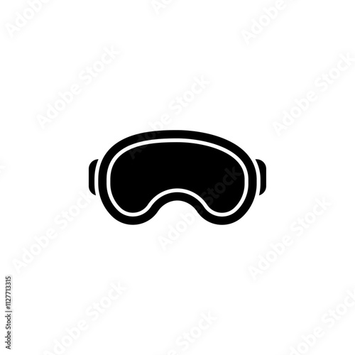 Ski goggles icon Vector flat thin line illustration