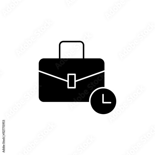 Work experience icon Vector flat thin line illustration