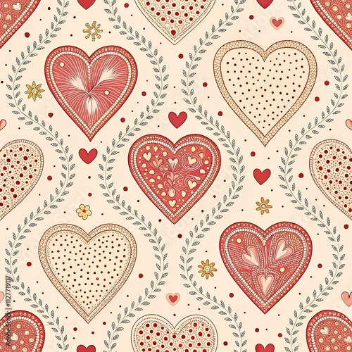 seamless pattern with hearts
