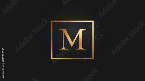 Letter ml or lm luxury initial square logo design inspiration. Lumina. Illustration photo