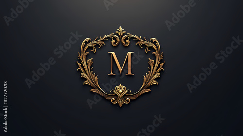 Letter ml or lm luxury monogram logo design. Lumina. Illustration photo