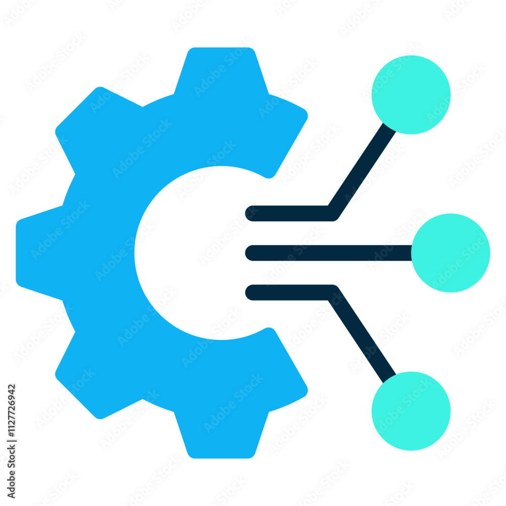 Innovative Technology Connection and Integration Symbol Innovative Technology Connection and Integration Symbol