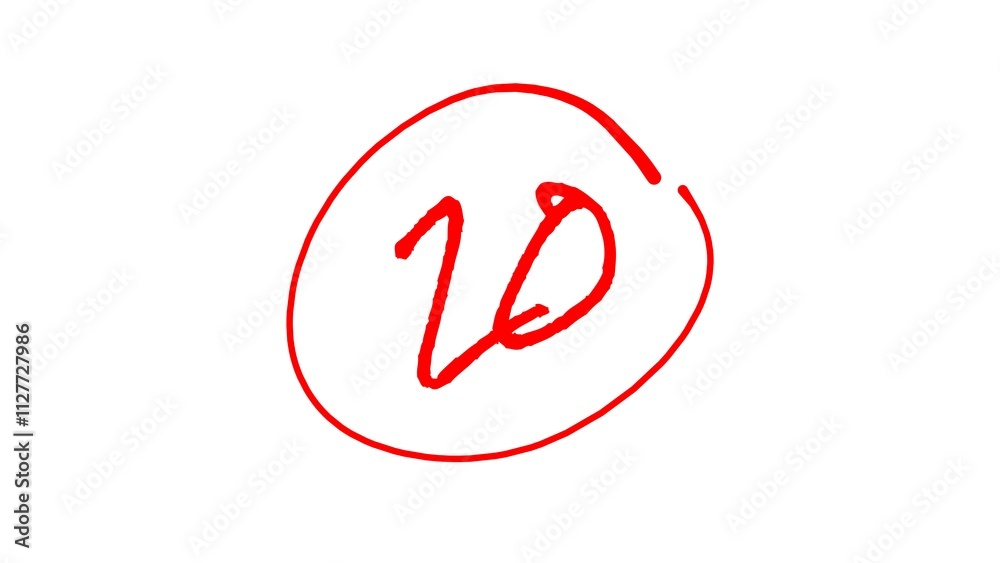 grading system with numbers in red ink grading system with numbers in red ink