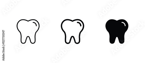 tooth icon set vector. dental symbol icon	